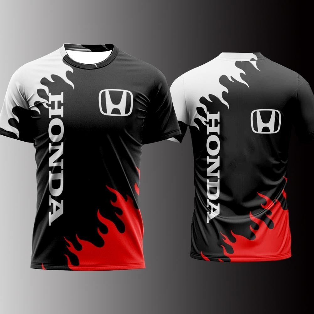 เสื้อยืดผู้ชายลายทีม Honda F1 สวมใส่ง่ายและระบายอากาศได้ดี เหมาะสำหรับวิ่งออกกำลังกาย