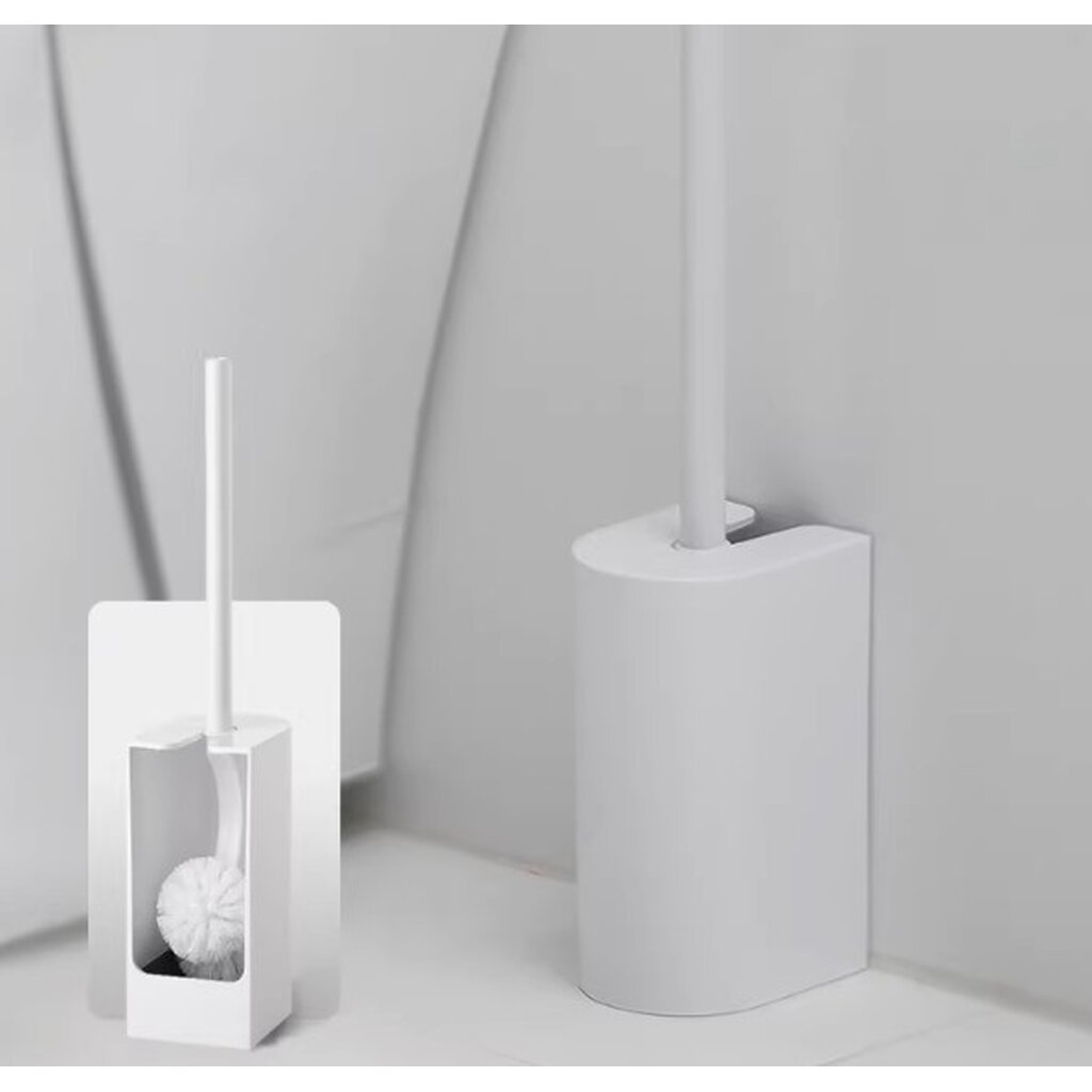 Omocha | MARNA แปรงขัดส้วม แปรงขัดห้องน้ำ Toilet Brush พร้อมกล่องเก็บ สีขาว Made in Japan