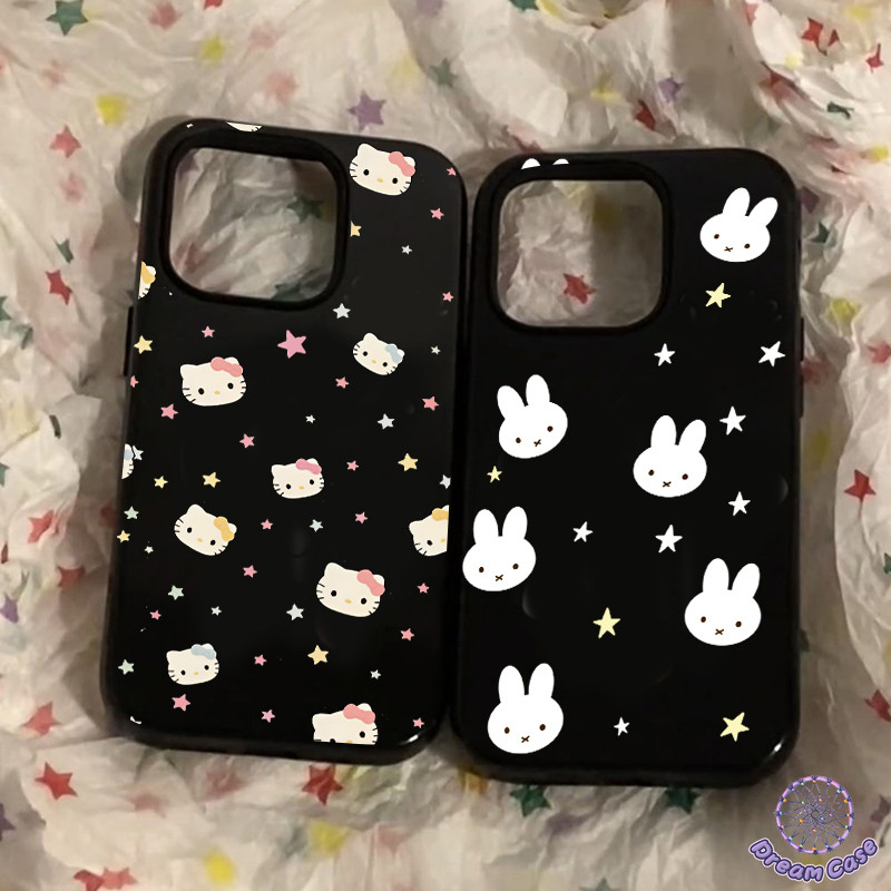 เคสไอโฟน11 เคสวาดรูปเงา ลายMiffy ดาวน่ารัก สำหรับ IPhone 13 11 17 16 15 14 12 Pro Max 7 16 15 Plus XS Max XR – โปรปัง