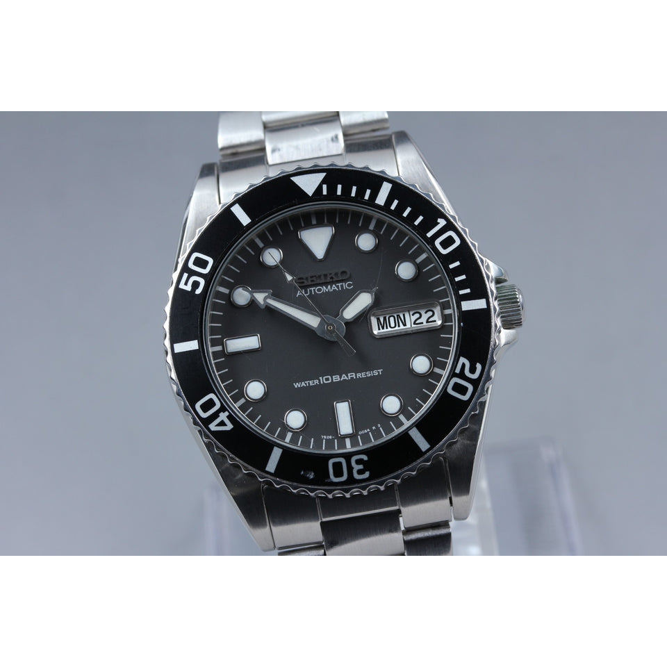 Exc+5* Seiko Diver 7S26-0050 DayDate Black 100M 40mm Automatic Wind Men's Watch