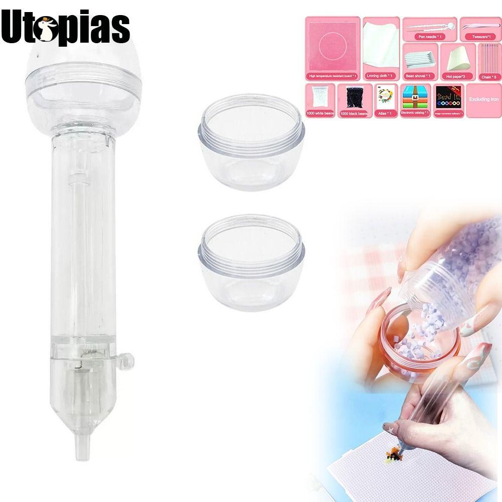 [UTOPIAS] Perler Hama Bead Pen, Press Automatic Bead Placement Pen, Craft Maker DIY Bead Craft Proje