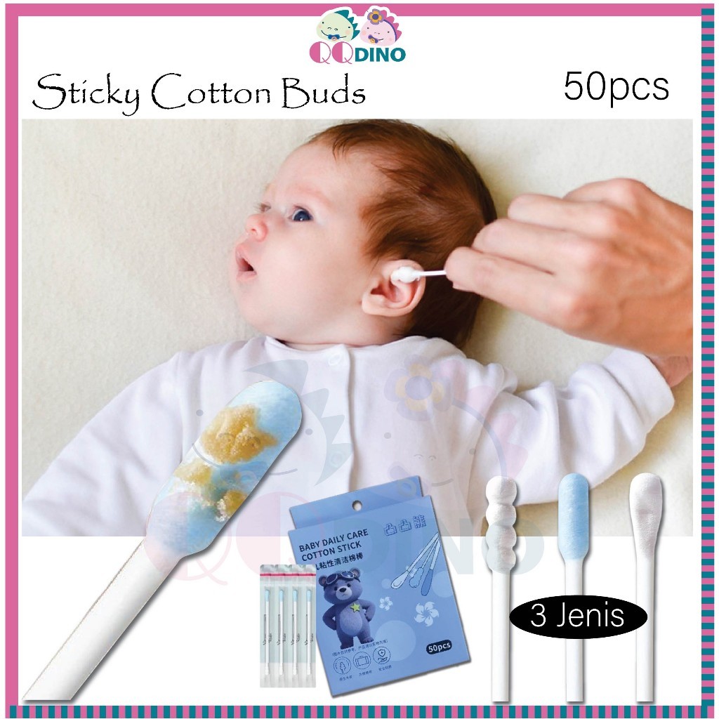 BABY COTTON BUDS STICK (50PCS) STICKY COTTON BUDS น้ํายาล้างหูเด็ก