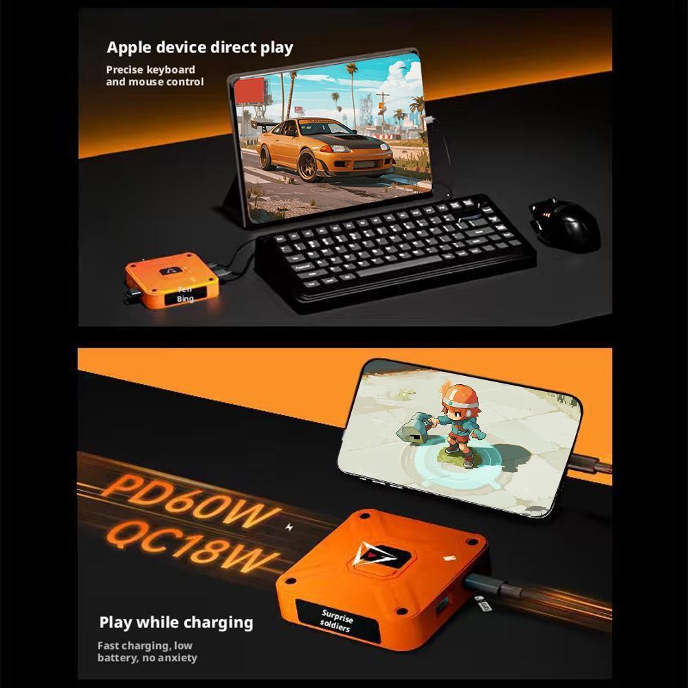 Gawming Ax360m QiBing เกมมือถือคีย์บอร์ดเมาส์ Converter 2000Hz Polling Rate, PUBG บัลลังก์อุปกรณ์ต่อพ่วงสําหรับเล่นเกมสําหรับ IOS ราคา ถูกที่สุด ดีลบีเคเค แกลเลอรีภาพที่ 5