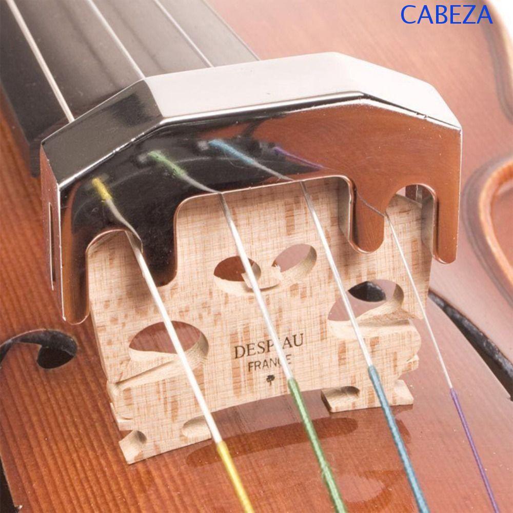 CABEZA Professional ไวโอลิน Mute,โลหะที่ทนทานไวโอลินท่อไอเสีย,อุปกรณ์เสริมไวโอลินทอง/เงินแบบพกพาง่าย