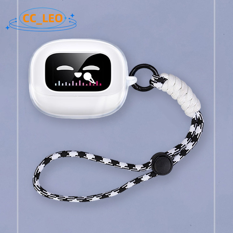 for UGREEN EchoBuds Magic Case Clear TPU Soft Case Protective Cover Adjustable Lanyard Pendant Suita