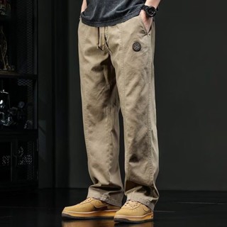 Chaistyle กางเกงขายาวผู้ชาย ลำลอง ทำให้ดูผอมเพรียว แบบหลวม ท…