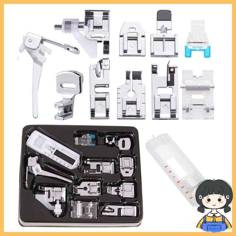 บาง 11 ชิ้น Presser เท้าสําหรับ Brother นักร้อง Janome บ้านจักรเย็บผ้าอุปกรณ์เสริม Part