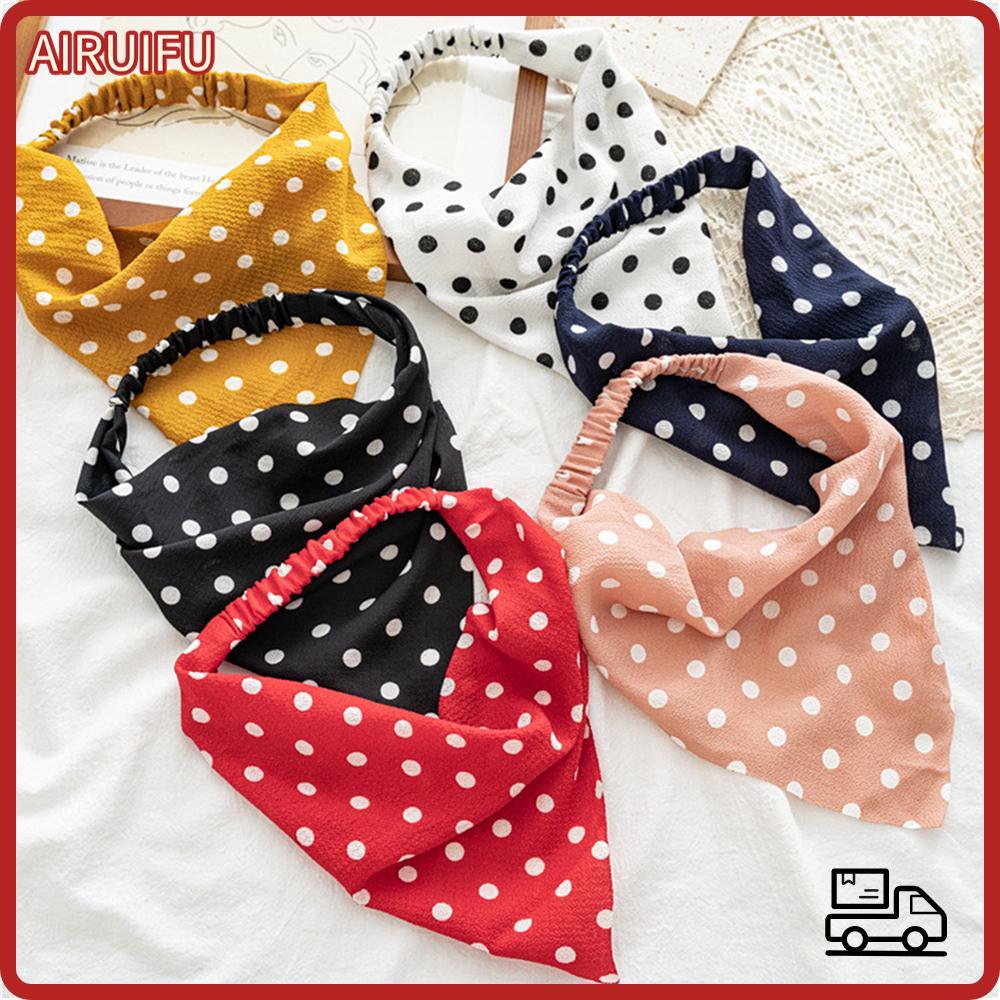 AIRUIFU ผ้าพันคอ Scrunchie Hair Tie Turban Headwrap