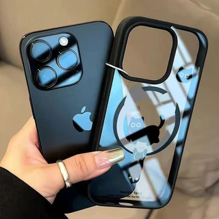 เคสโทรศัพท์ลายแมวและสุนัขน่ารัก สำหรับ iPhone13Pro/11/12ProMax/14/15/16Plus ดีไซน์แม่เหล็กคุณภาพสูง ช่วยปกป้องเลนส์กล้อง