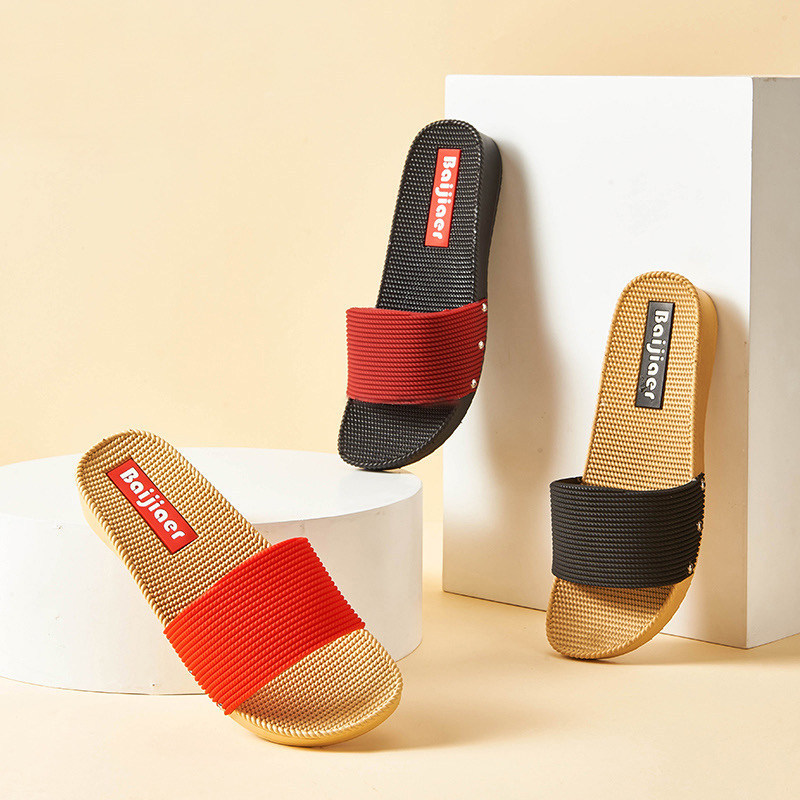 slipper สลิปเปอร์ รองเท้าแตะแฟชั่น Baijia Room หนานิ่ม Soled Anti-Slip ส้น wedge heel สำหรับใส่นอกบ้