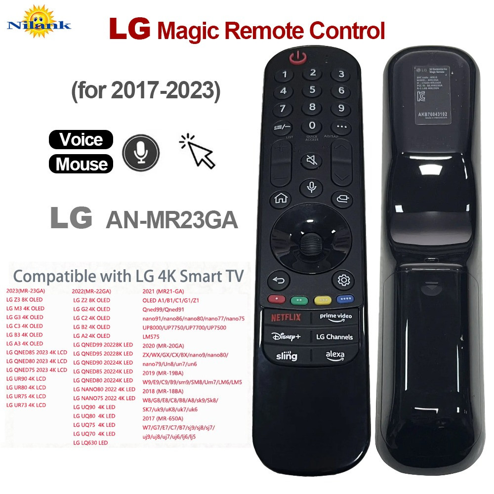 NiLANK รีโมททีวีสมาร์ท LG Smart TV Remote Magic AN-MR23GA ของแท้ (ควบคุมด้วยเสียง+เมาส์ได้) รุ่น AKB76043102 สำหรับทีวีปี 2017-2023