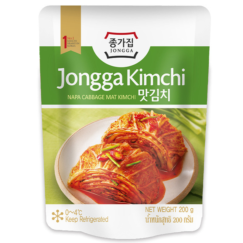 จงกากิมจินาปาแคบเบจ 200กรัม Jongga Kimchi Napa Cabbage 200g. [หมายเลขบาร์โค้ด 6935036481025 ]