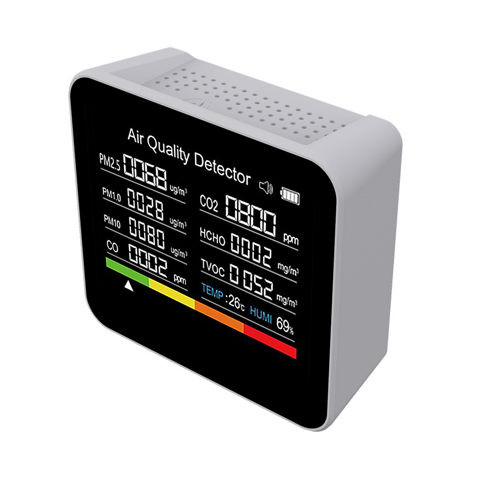 rc_dragons.th Weytoll 9 in 1 Air Quality Monitor CO2 Meterเครื่องตรวจจับคาร์บอนไดออกไซด์CO TVOC HCHO