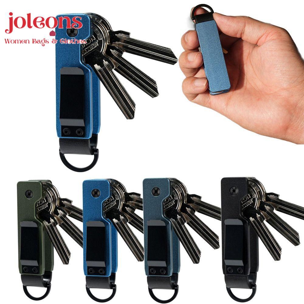 JOLEONS Key Organizer, Compact Minimalist Key Holder, Smart Metal Holds 2-5 Keys Keys Keys Bag Outdo