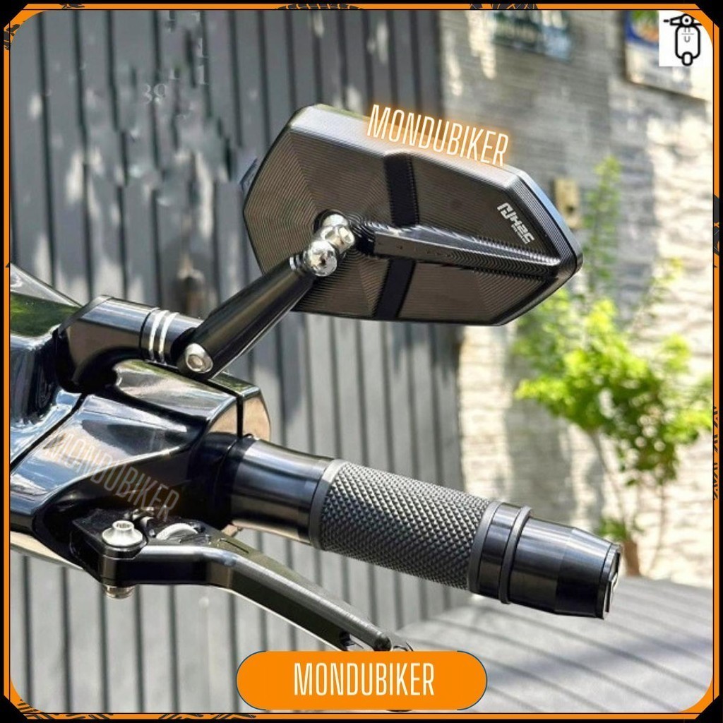 [กระจกซ้าย] H2C Leaf-Name Style Mirror วัสดุ CNC สําหรับรถจักรยานยนต์คุณภาพสูงและยานพาหนะไฟฟ้า