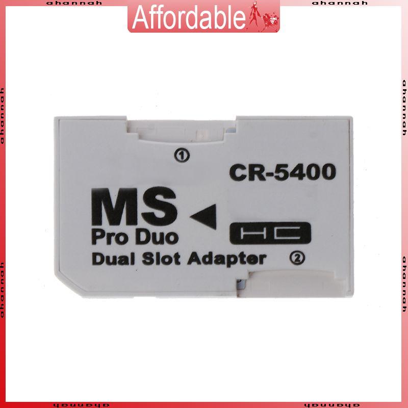 AH TF to Memory Stick MS สําหรับ Duo สําหรับ 1000 2000 3000 การ์ด Dual 2 Slot อะแดปเตอร์แปลง CR-5400