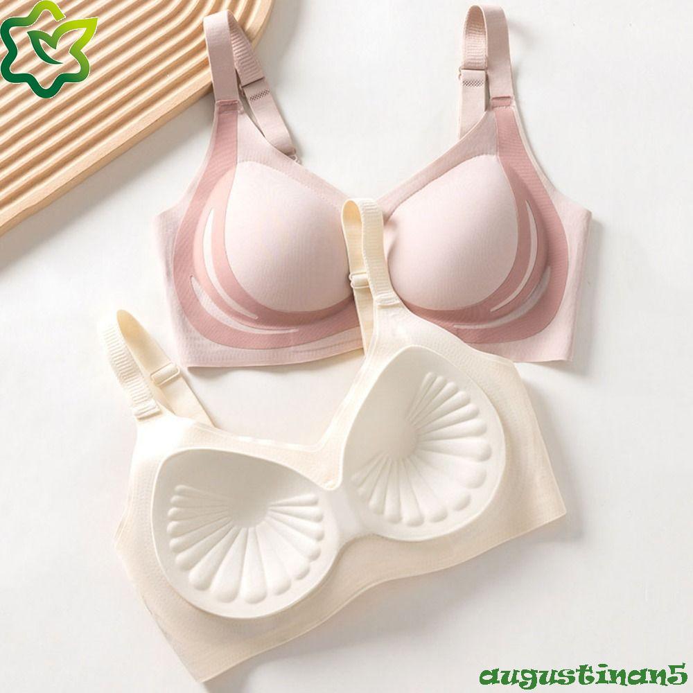 AUGUSTINAN Brassiere สำหรับผู้หญิง บราแบบพยุงทรงลึก V ไร้โครง พยุงเต้านมและสวมใส่ง่าย เหมาะสำหรับการออกกำลังกาย