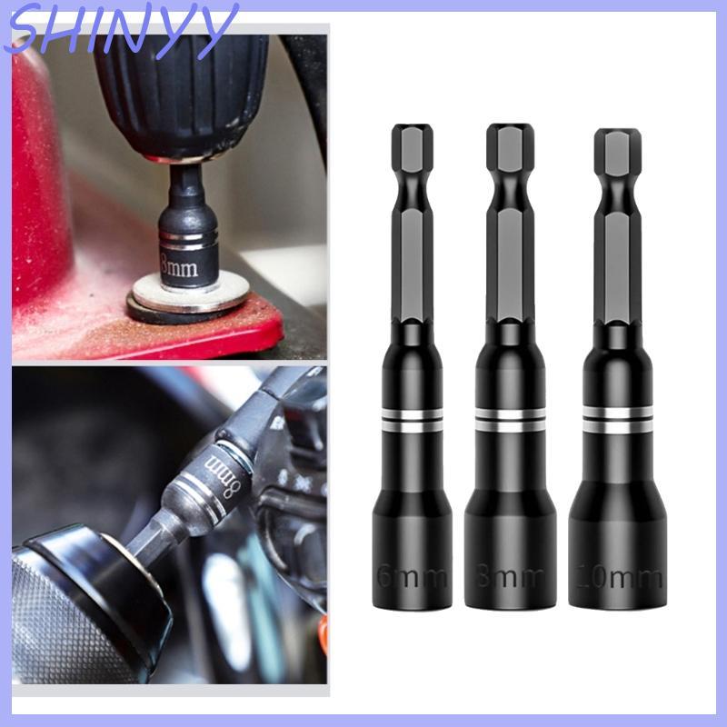 SHI Magnetic Power Nut Driver Drill Bit Set Hex Socket Adapter Bolt Driver Repairing