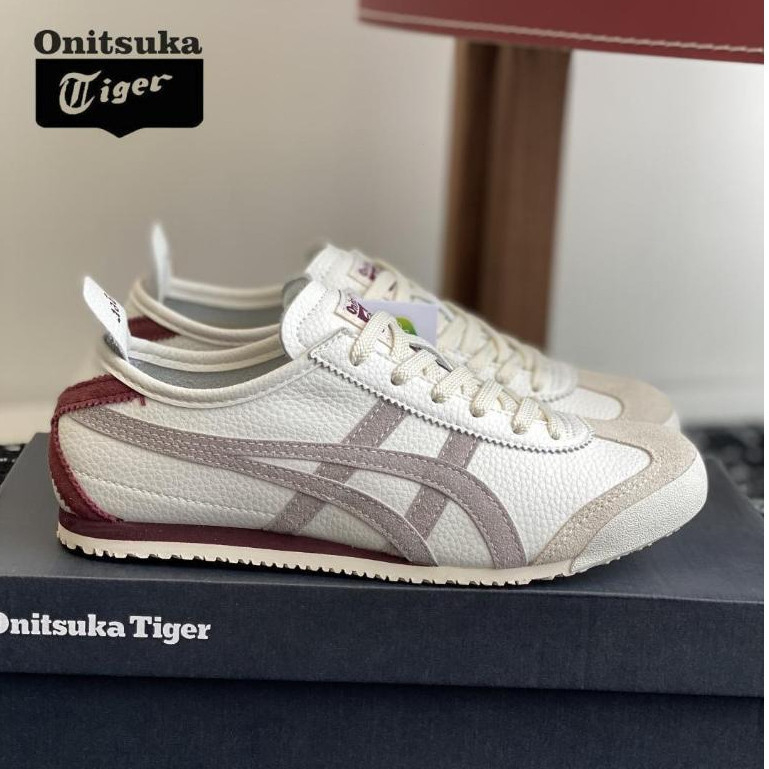 ONITSUKA TIGER ONITSUKA TIGER MEXICO 66 Retro Gilding ผู้ชายผู้หญิงรองเท้าผ้าใบลําลอง