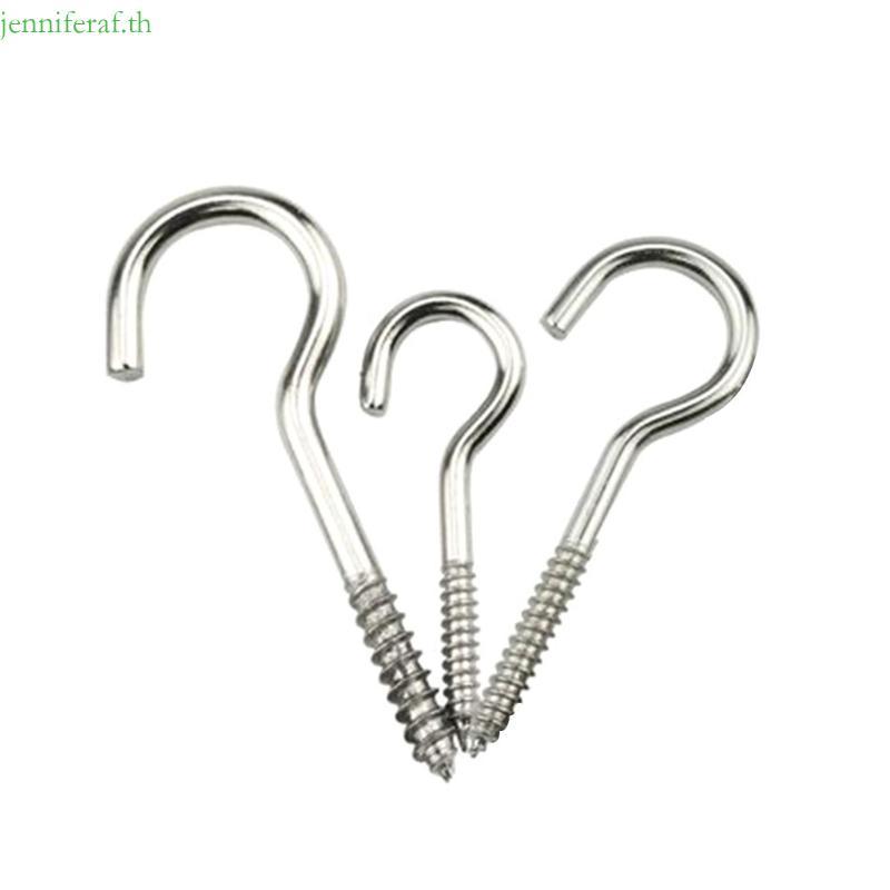 Jenniferf 20 Pack C-Shape Screw-in Hooks สําหรับแขวนไฟ Wind Chimes (M3 M4 M5 )
