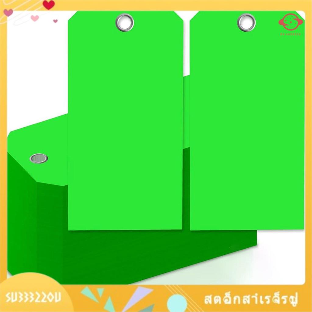 (su33322ou.th) 4 3/4In X 2 3/8In Neon Shipping Tags Blank Heavy Duty Hang Tags พร้อมเสริมหลุมเขียนแท