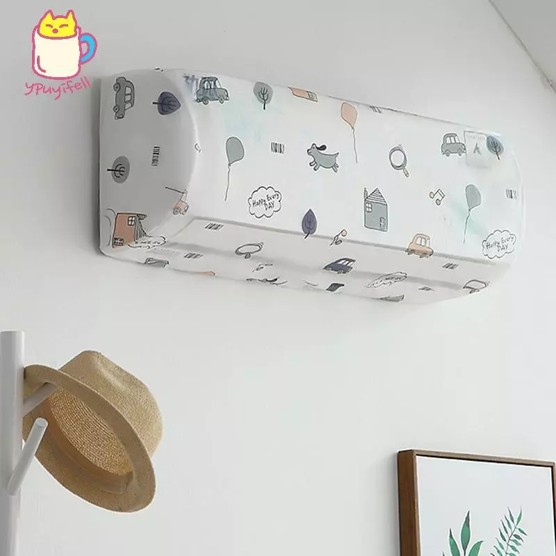 [YPU] Air Conditioner Dust Cover พัดลมติดผนัง Universal Minimalist Creative การ์ตูน compressable Fan Cover Air Conditioner Cover มนต์สนิสัยนนิสัย ตก