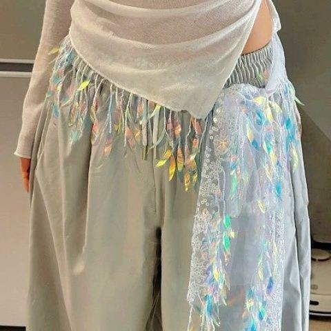Jazz Dance Butt Curtain Sequined Hip Band Scarf Hip Hop All-Match Belt#爵士舞蹈屁帘亮片臀巾嘻哈百搭腰带