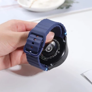สายรัดซิลิโคนอ่อนนุ่มสําหรับ Samsung Galaxy Watch 9/8 สาย 44 มม.40 มม.สร้อยข้อมือสําหรับ Samsung Galaxy Watch 8 classic 46 มม.ไม่มีช่องว่างสายรัด
