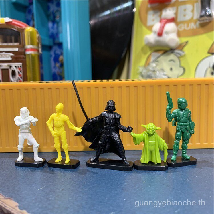 Star Wars R2-D2 C3PO Master Yoda สีดํา Samurai ทหารสีขาวมินิตุ๊กตาของเล่นเครื่องประดับ 4PAI