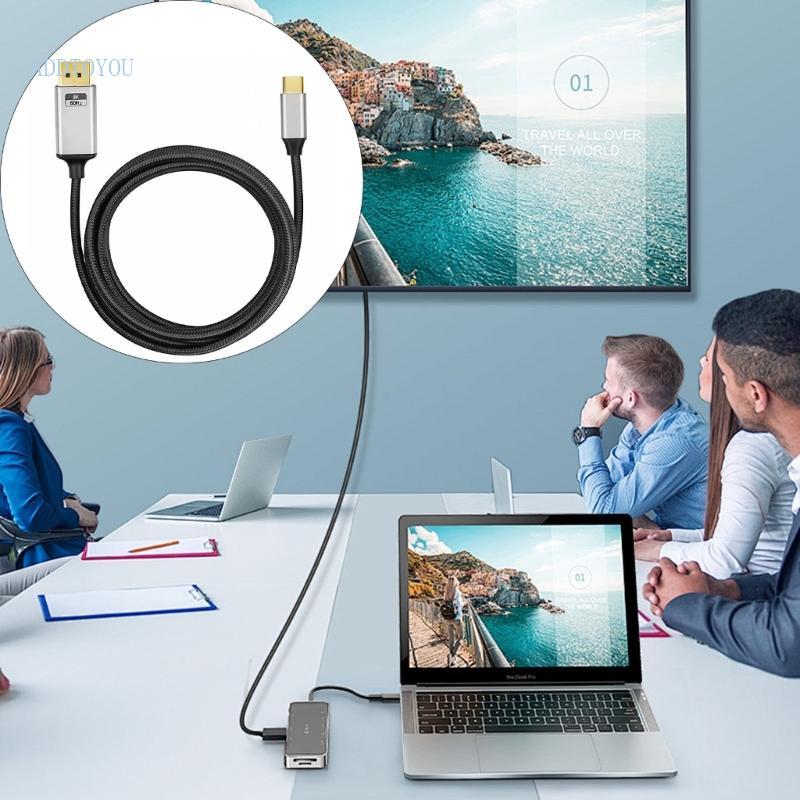 Highly Resolution USB C to  Video Cable 8K60Hz 4K144Hz 32.4Gbps Speed