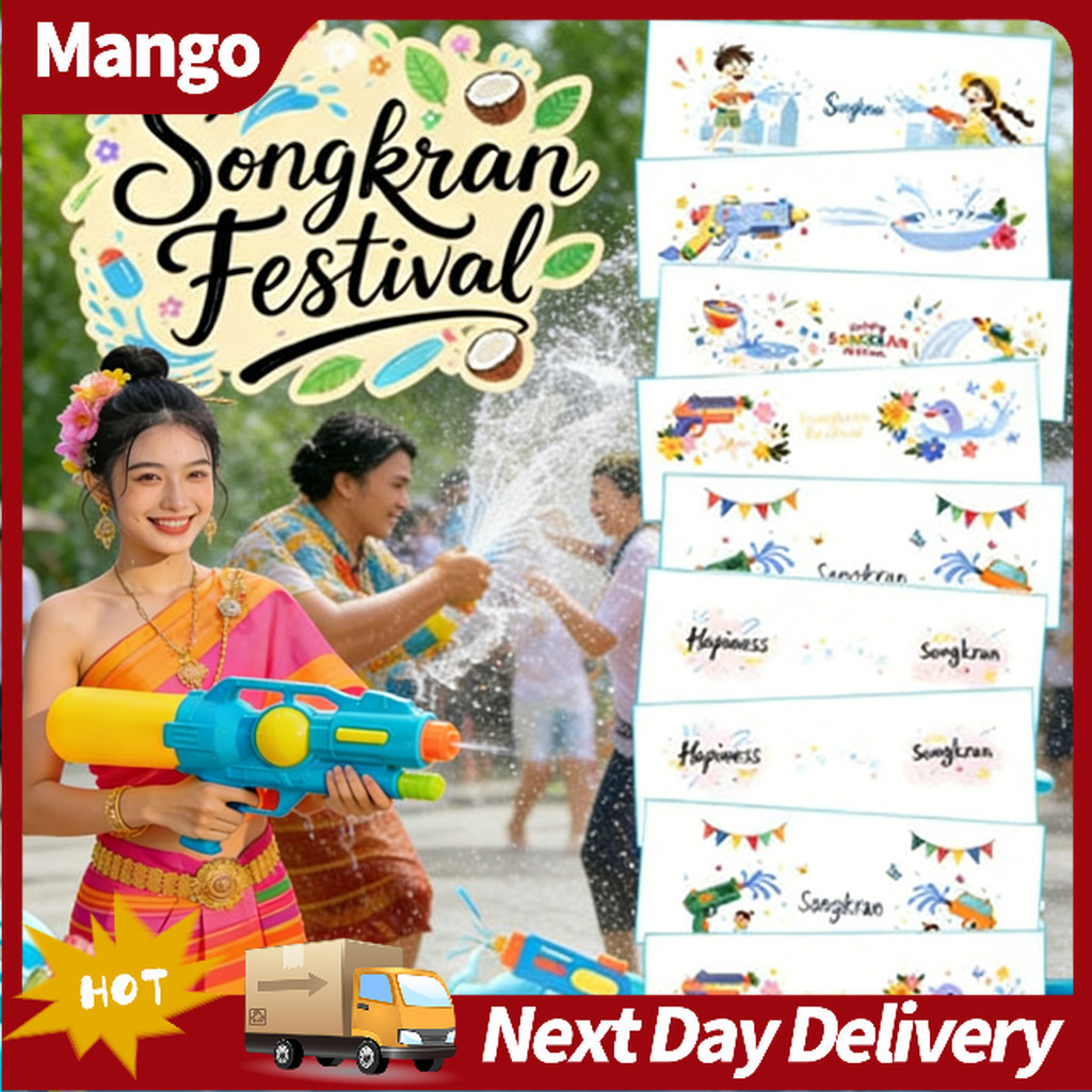 สติกเกอร์น่ารักเทศกาลสงกรานต์ แต่งหน้า สติกเกอร์แต่งหน้าสุดครีเอทีฟ สติกเกอร์แก้ม สติกเกอร์รอยสักบนใบหน้าสำหรับผู้หญิง