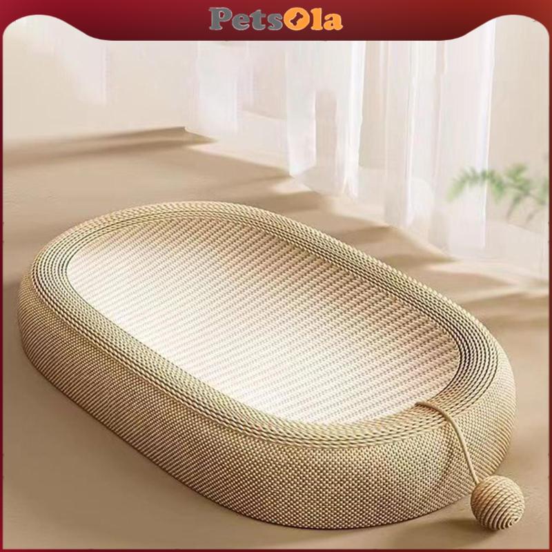 PETSOLA Cat Scratching Board Bed Nest ของเล่นรูปไข่ Cat Scratcher สําหรับหอพัก Home Apartment