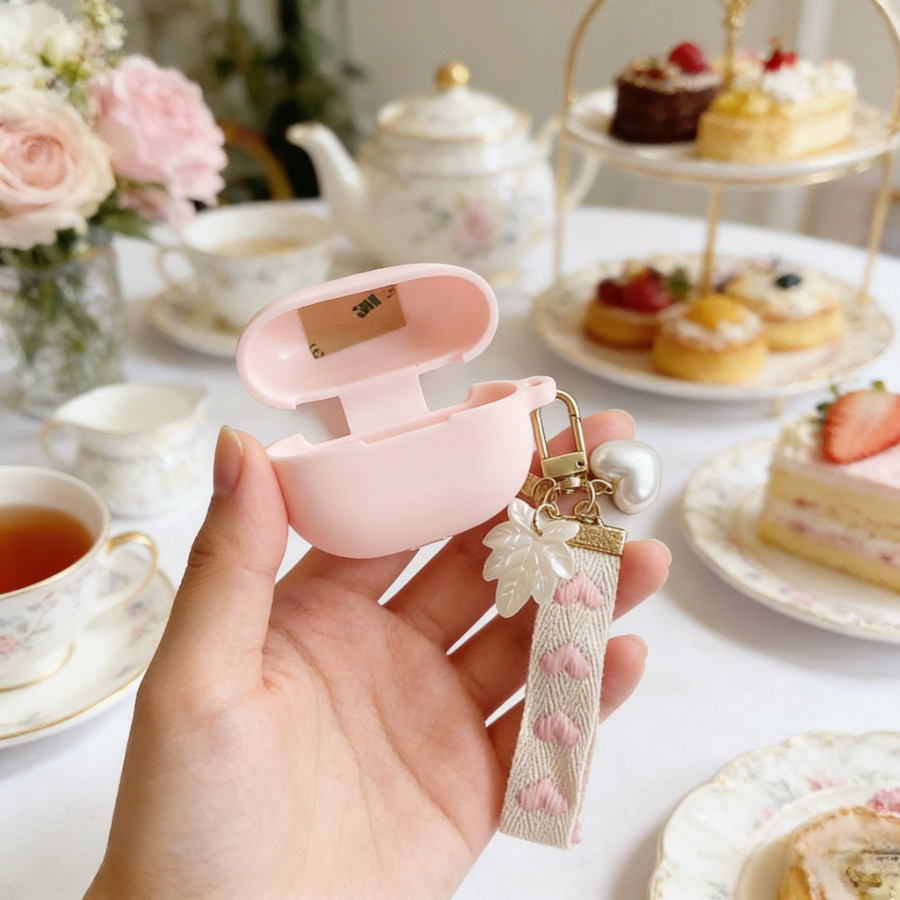 ดอกไม้keychianสําหรับXiaomi Redmi Buds 3 Pro /Buds 3 lite / Airdots 3 Pro /Airdots3 กรณีซิลิโคนหูฟัง