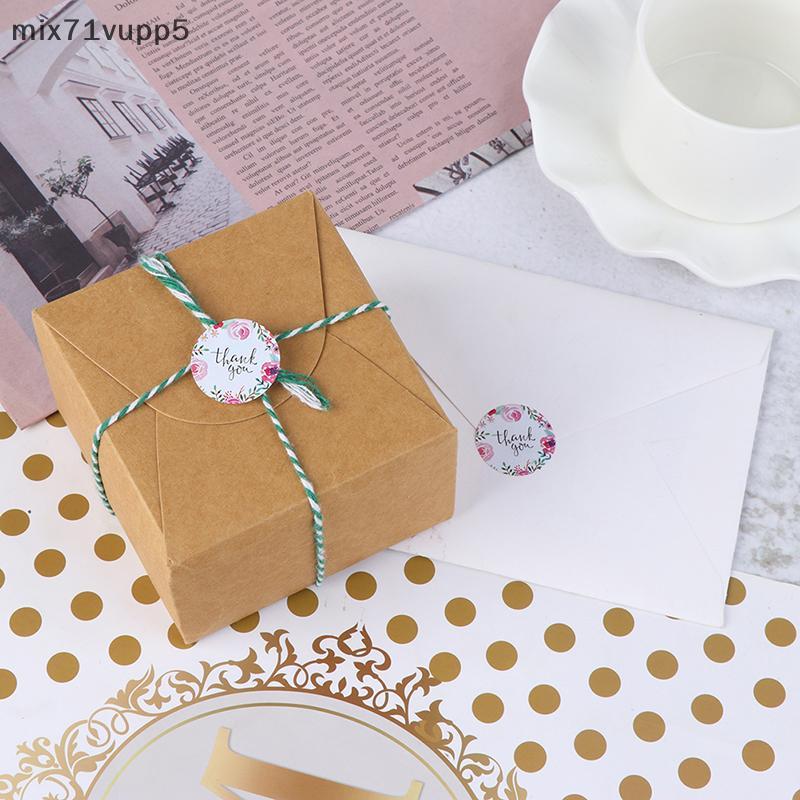 Mix71vu 500ป้าย/ม้วนสติกเกอร์ขอบคุณประทับตรา labes ดอกไม้เครื่องเขียนสติกเกอร์ th