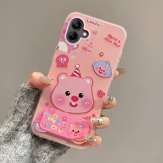Samsung a06 case samsung a07 case วงเล็บกระจก เคสโทรศัพท์เยลลี่