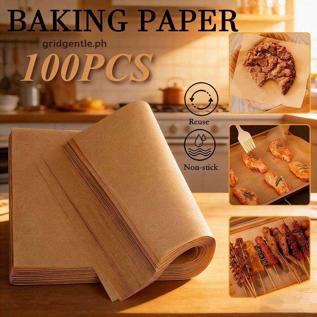 100pcs Baking Non-sti Wax กระดาษดูดซับน้ํามัน/กระดาษอบขนม Parchment/Wax กระดาษสําหรับอาหาร/เบเกอรี่ 