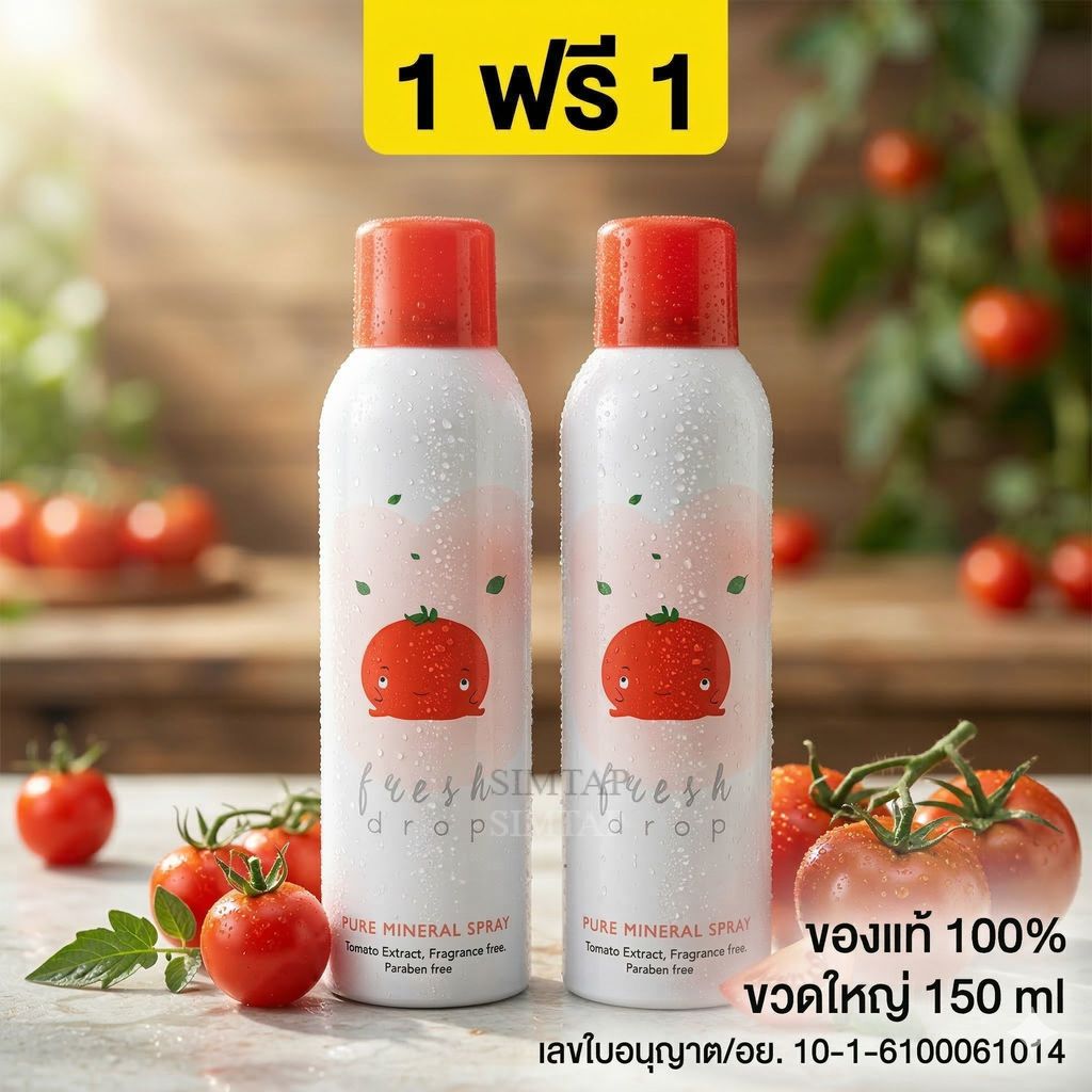 [ซื้อ 1 ฟรี 1] สเปรย์น้ำแร่ FRESH DROP 150 ml. สเปรย์ฉีดหน้า ล็อคเครื่องสำอาง บำรุงผิวหน้าฉ่ำวาว ของแท้ฉลากไทย