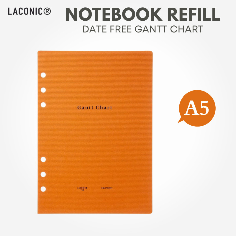 LACONIC Notebook Refill A5 Gantt Chart Date Free Style LGF25-45, Japan Diary/ Journal Stationery