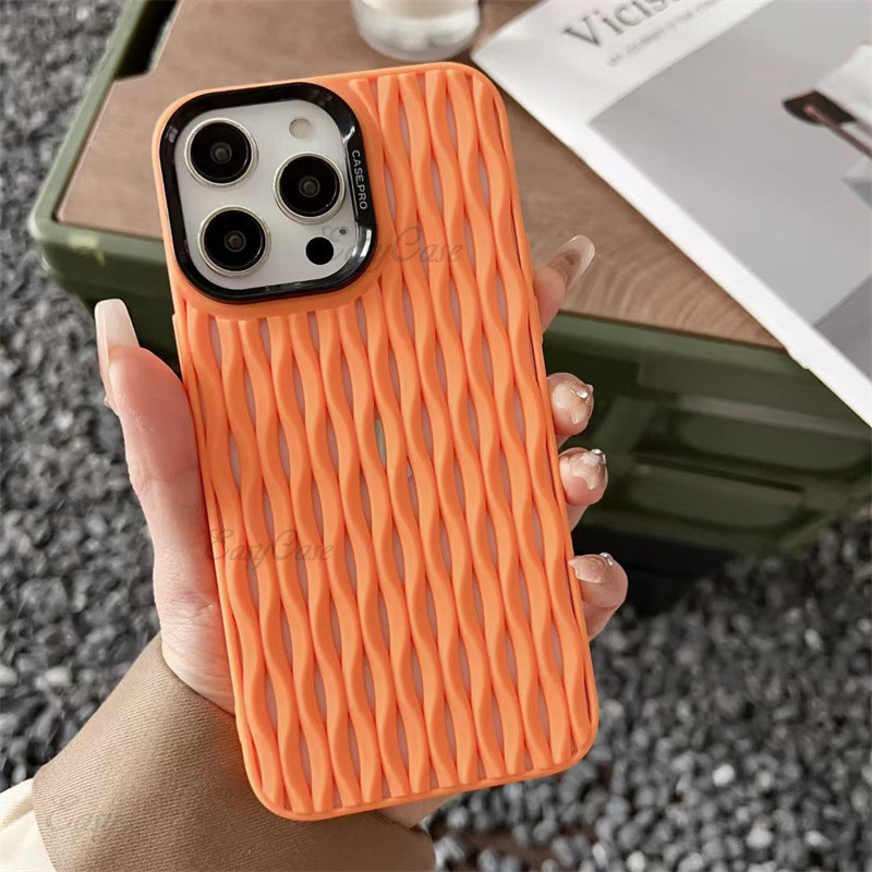 รั้วแถบกลวงกระจายความร้อนทีพียูเคสนิ่มสําหรับ ไอโฟน 17 16 15 14 13 12 โปรแม็กซ์ กันลื่นและป้องกันการตกกระแทก