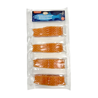 เอโร่ โกลด์ แอตแลนติกแซลมอนตัดชิ้นแช่แข็ง 4 ชิ้น 480 ก. (ARO…