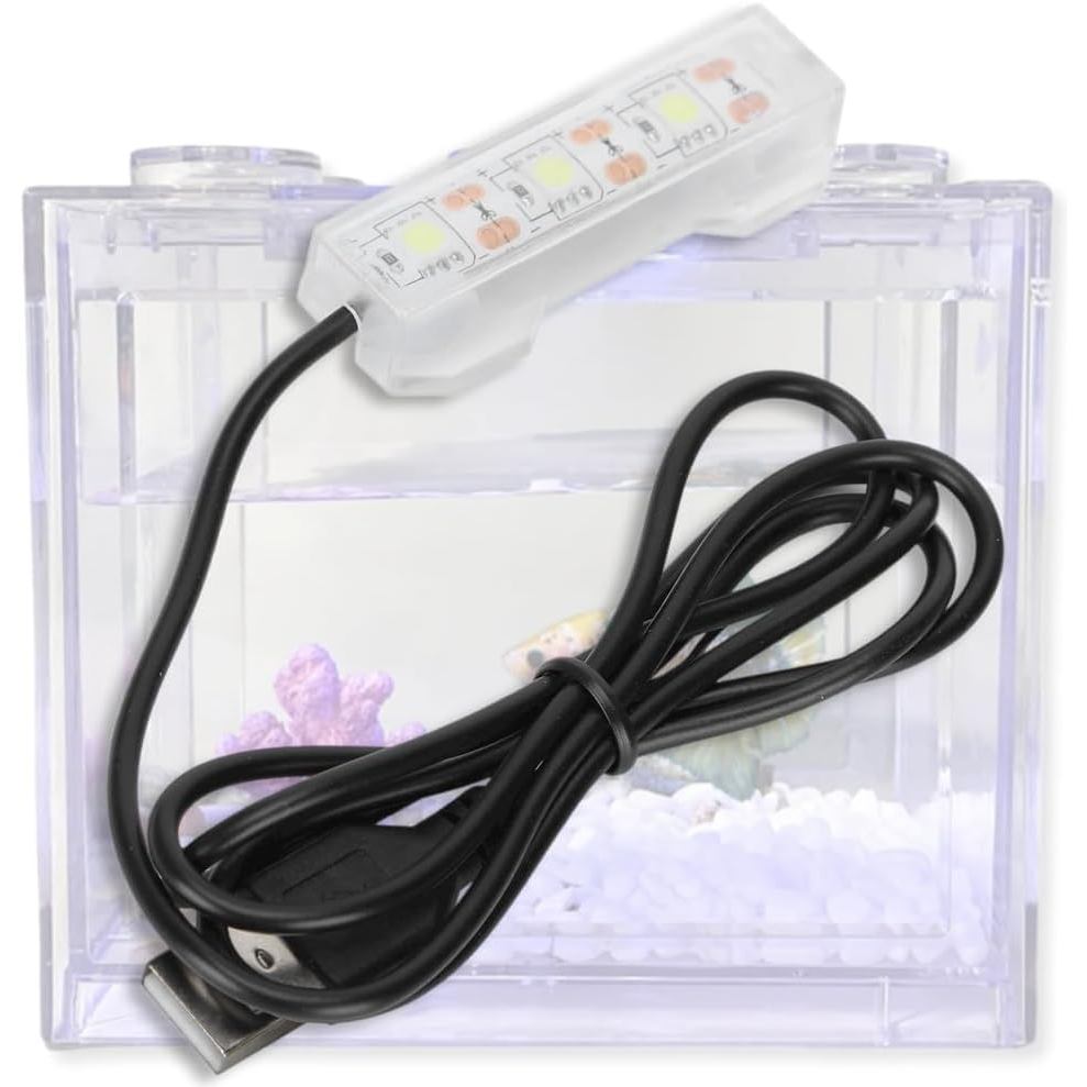 ไฟตู้ปลาขนาดเล็ก,ไฟตู้ปลา LED 0.6W 5V 2.4x0.8 นิ้ว 1 เมตรสาย USB พร้อมเทปสองด้าน,พิพิธภัณฑ์สัตว์น้ํา