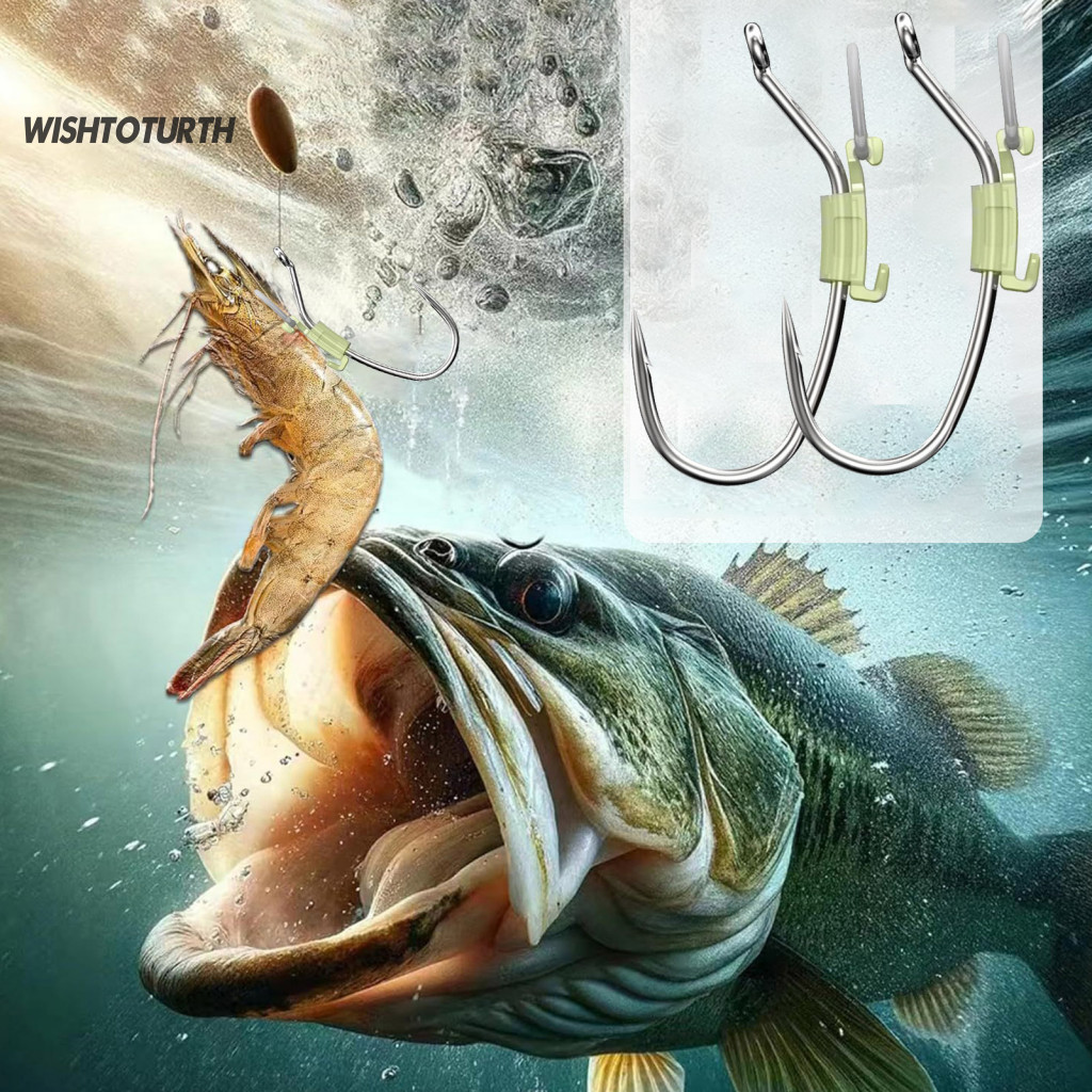 ตะขอตกปลากุ้ง WT Live ขนาด 5/15/25 ชิ้น ทำจากโลหะคุณภาพดี ออกแบบมาเพื่อปลาในน้ำจืด ใช้งานได้ดีและคมก