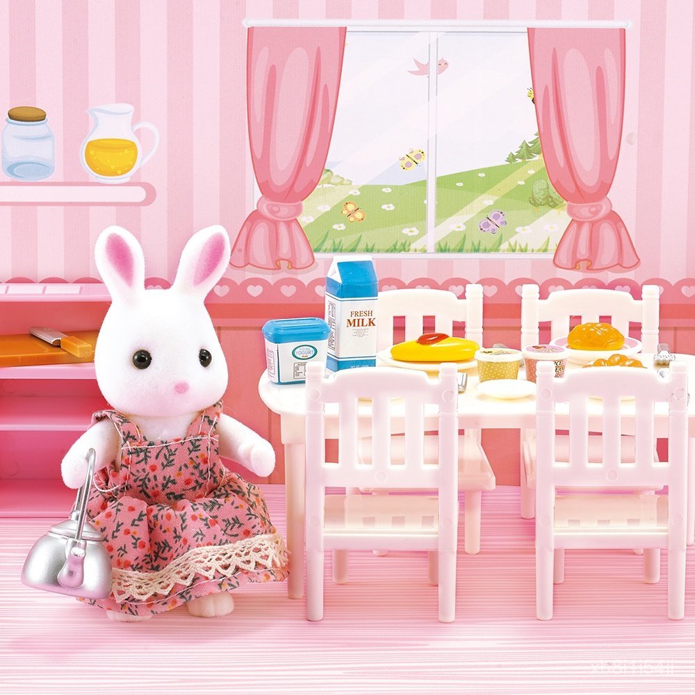 [Hot Spots] Forest Animals Children and Girls Mini Bedroom Set DIY Assembly Furniture 1:12 Villa Set