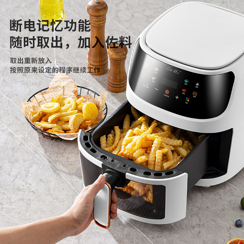 Smart Visual Fryer 8L มัลติฟังก์ชั่น Air Fryer หม้อทอดไฟฟ้าความจุขนาดใหญ่ 110V
