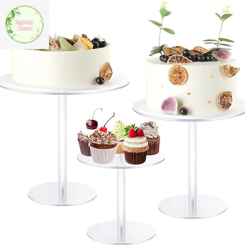 BigBabyHouse ขาตั้งเค้กอะคริลิคใสสําหรับขนมหวาน Cupcake Ra, Pastry Candy Display Stand สําหรับงานแต่