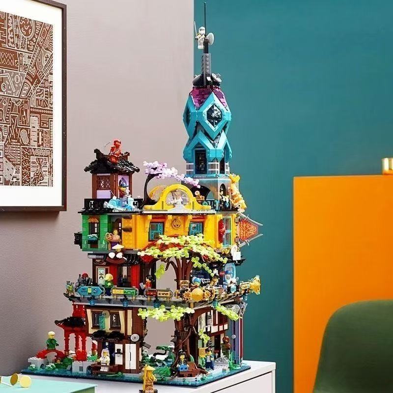 บล็อกตัวต่อ 71741 Phantom Ninja City Series Ninja Garden Building Building Building Building Educati
