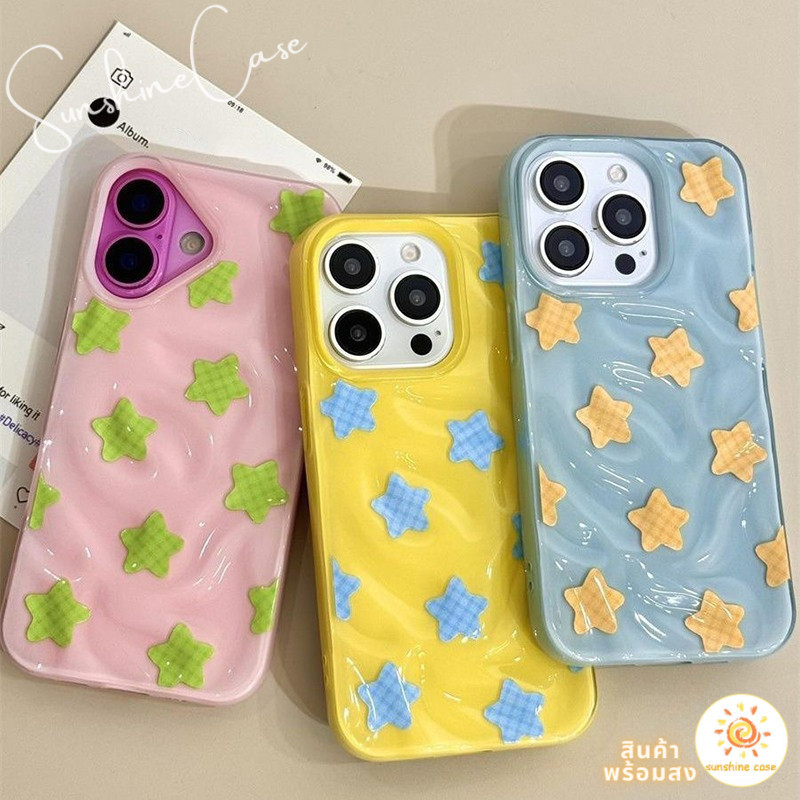 ส่งของเร็ว เคสสำหรับไอโฟน12 ลายดาว สีเหลืองสดใส รูปที่ 4