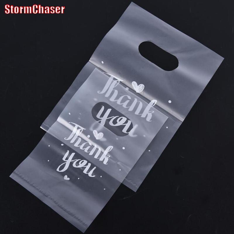 [Storm-t] 100 ชิ้น Mini ขอบคุณถุงของขวัญพลาสติกงานแต่งงานถุงขนมกระเป๋าช้อปปิ้งกระเป๋า Carrier