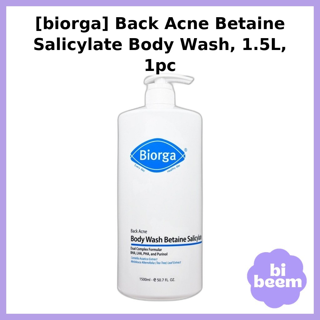 [biorga] Back Acne Betaine Salicylate Body Wash, 1.5L, 1 ชิ้น / Korean Body Wash / Back Acne Solutio