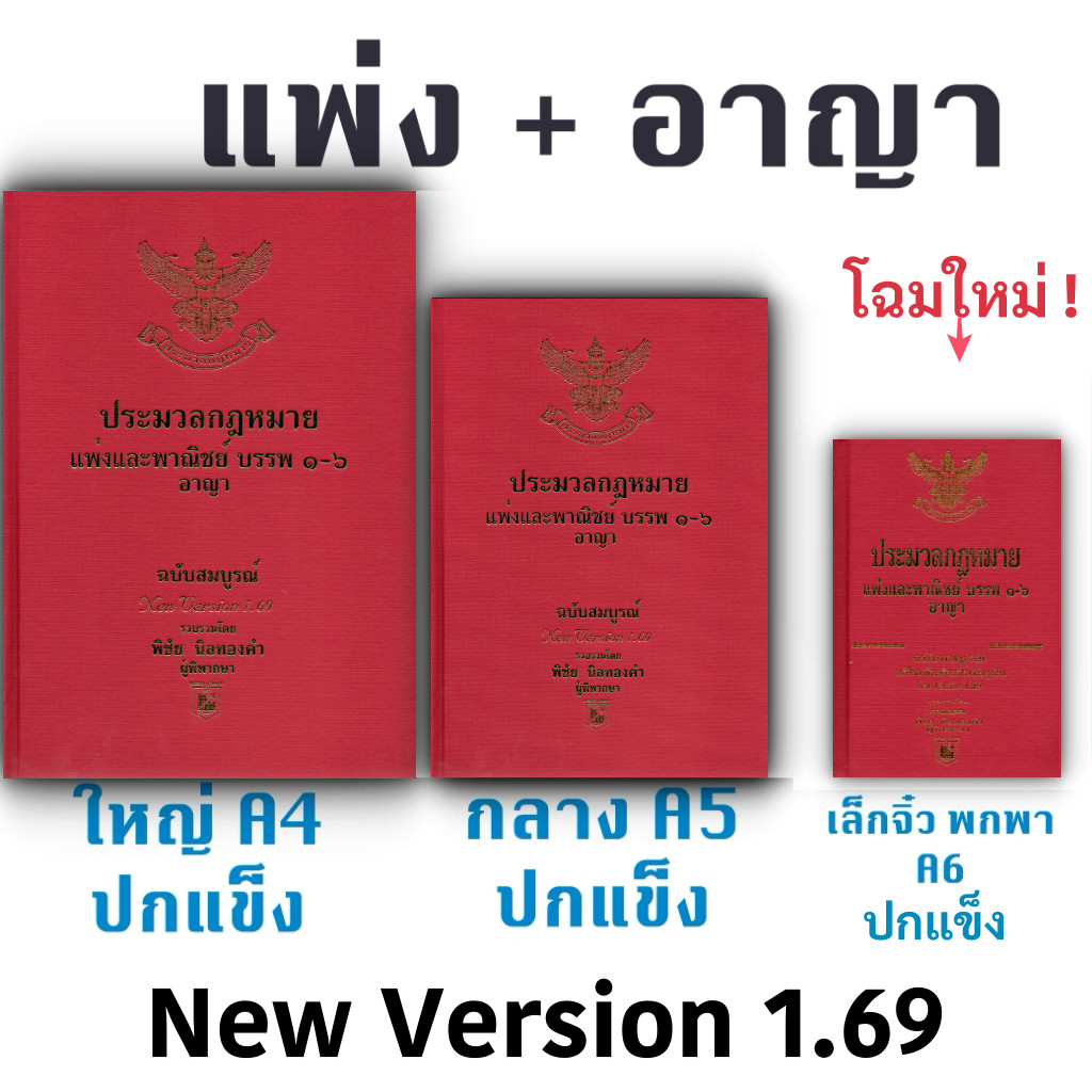 ประมวลกฎหมายแพ่ง-อาญา พิชัย นิลทองคำ ฉบับอัปเดต: เลือกขนาดที่ใช่